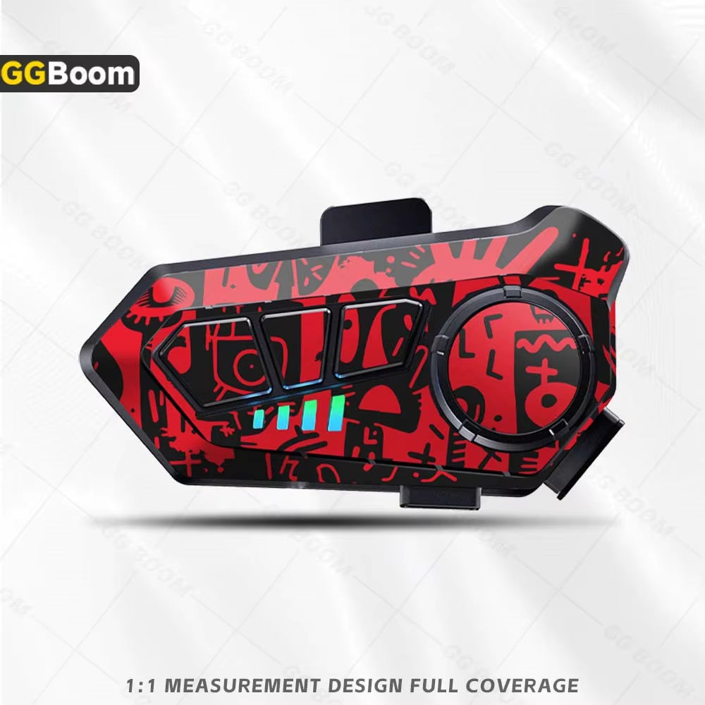For Y10 Y10 Helmet Bluetooth Earphones Sticker Motorcycle Headset Colorful Decoration Protection Decal Waterproof Anti-Scratch
