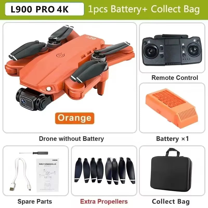 NEW HOT L900 Pro MAX GPS Drone 4K Professional HD Dual Camera 5G Wifi 360° Obstacle Avoidance Brushless Foldable Quadcopter