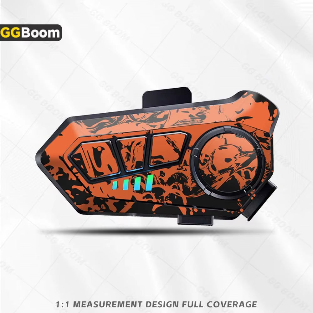 For Y10 Y10 Helmet Bluetooth Earphones Sticker Motorcycle Headset Colorful Decoration Protection Decal Waterproof Anti-Scratch