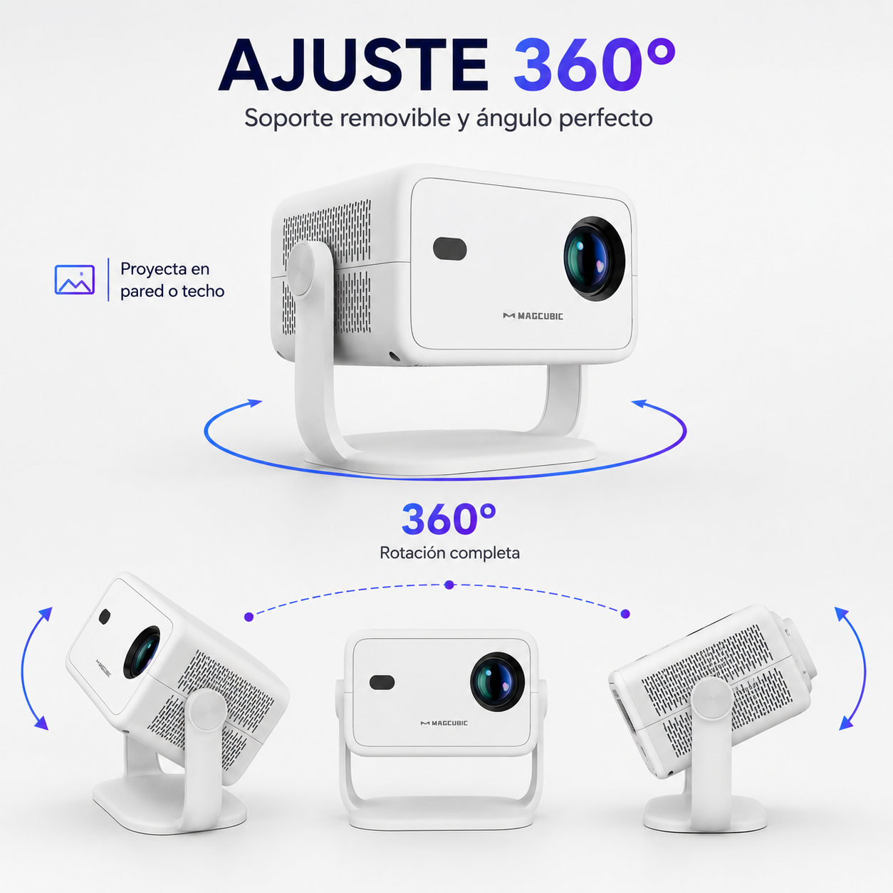 Magcubic Proyector Portátil Removible 360°