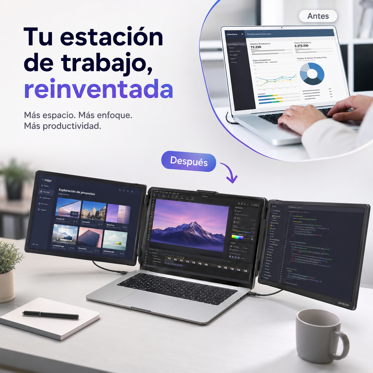 Extensor de Pantalla para Laptop 14” Full HD