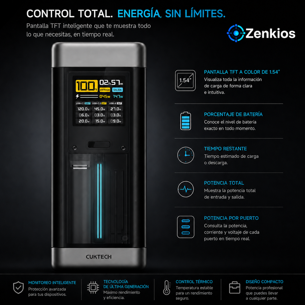 Power Bank Premium CUKTECH 210W - Banco de bateria