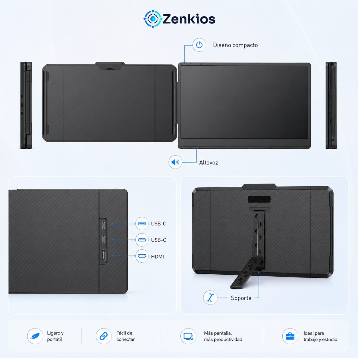 Extensor de Pantalla para Laptop 14” Full HD