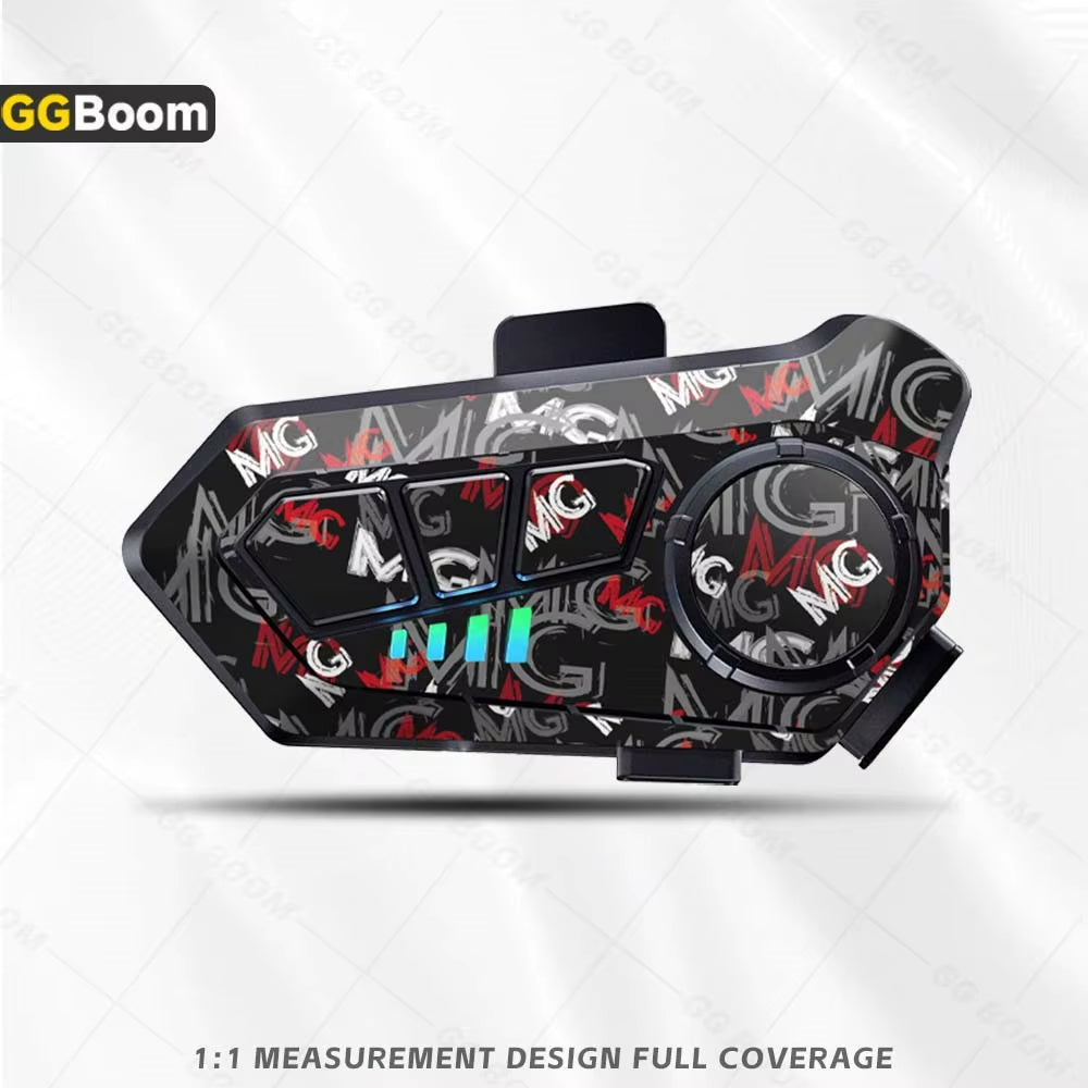 For Y10 Y10 Helmet Bluetooth Earphones Sticker Motorcycle Headset Colorful Decoration Protection Decal Waterproof Anti-Scratch