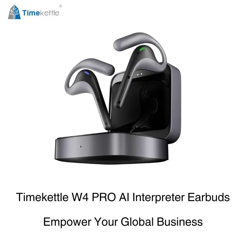 W4 Pro AI Interpreter Earbuds Translator Device Suppor 40 Languages Translator Earbuds for Call Video Translation